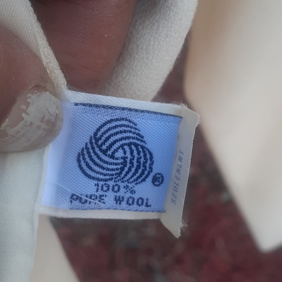 TALBOTS Petites Cream Ivory 100% Wool Blazer Double Breasted Suit jacket sz 12 ? - Picture 5 of 11